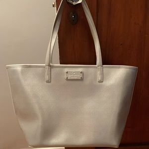 Kate Spade Silver Tote Bag
